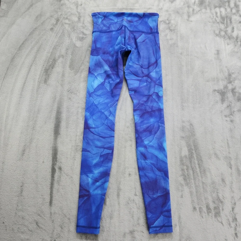 Lululemon Wunder Under Pant III Midnight Tulle Multi Womens 4 Blue Ankle Workout
